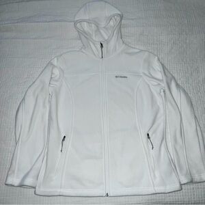 Columbia Women’s Fleece Zip Up Jacket with Zipper Pockets White
• Size Large